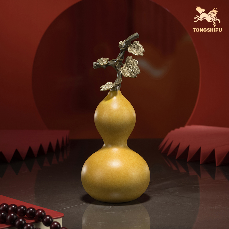 铜师傅《福禄之飞黄腾达》客厅桌面铜葫芦摆件 家居装饰乔迁礼物