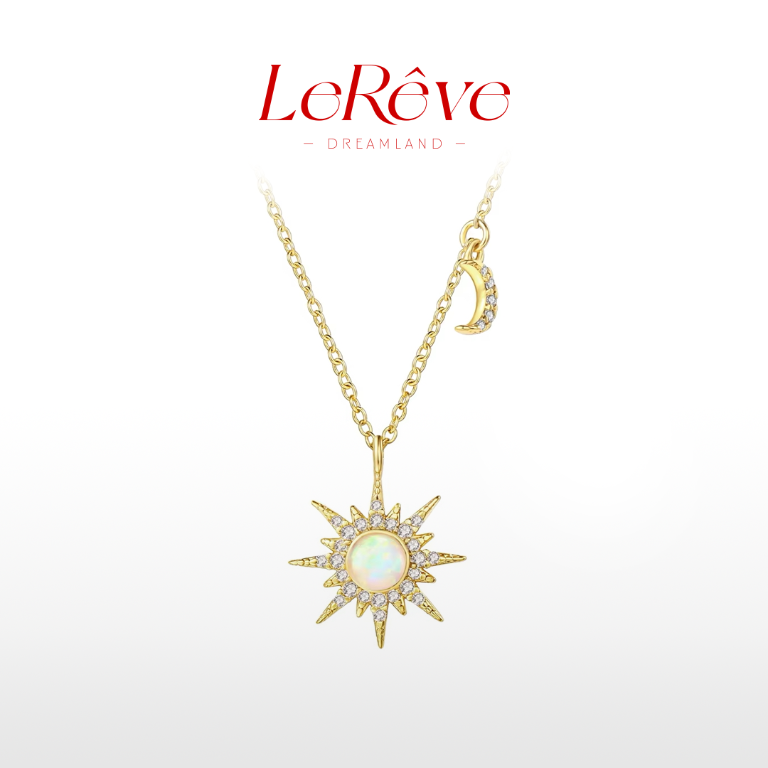【LeReve星月项链】镀k金澳宝锁骨链轻奢小众设计感