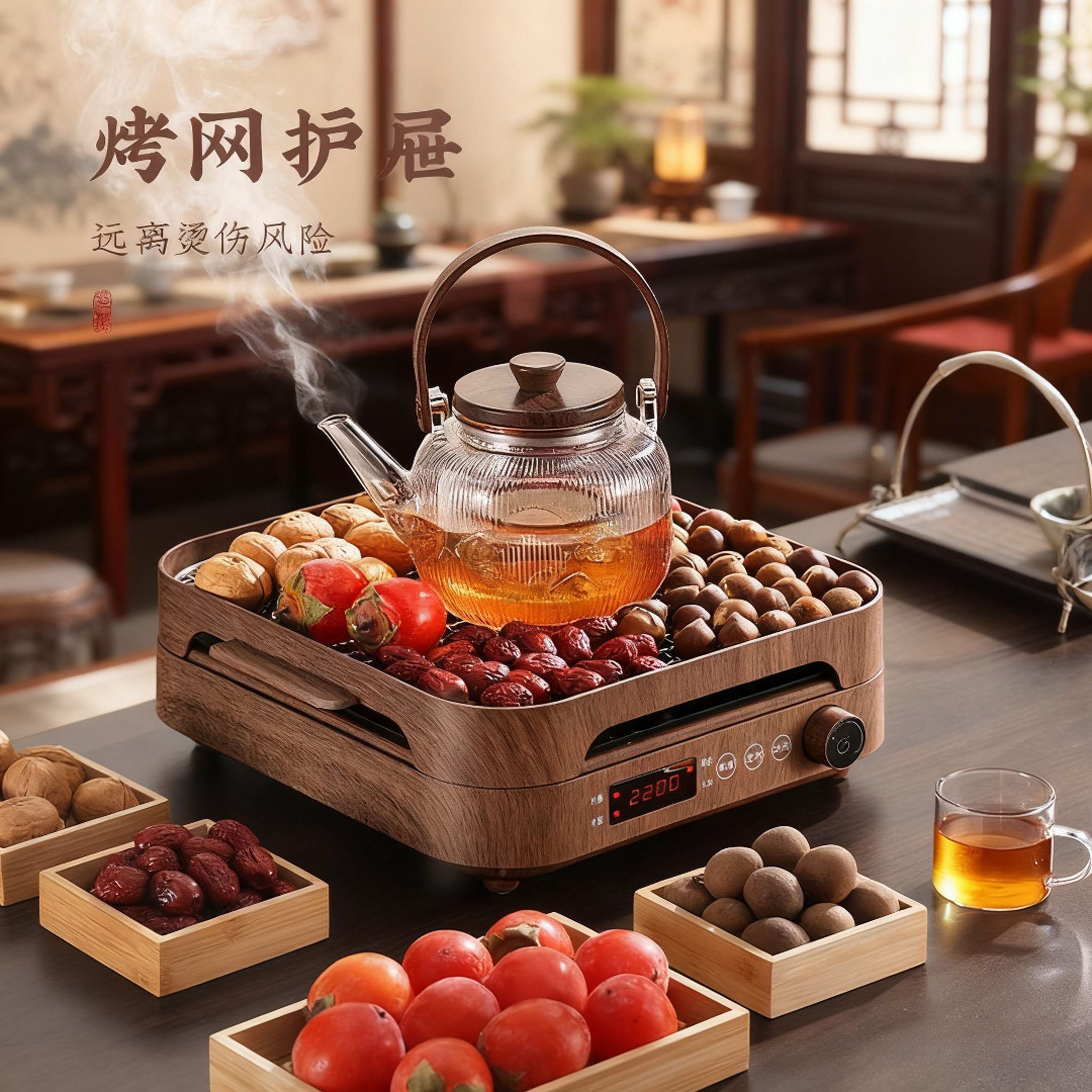 2025新款冬日围炉煮茶套装室内家用玻璃烧水壶养生罐罐茶煮茶器