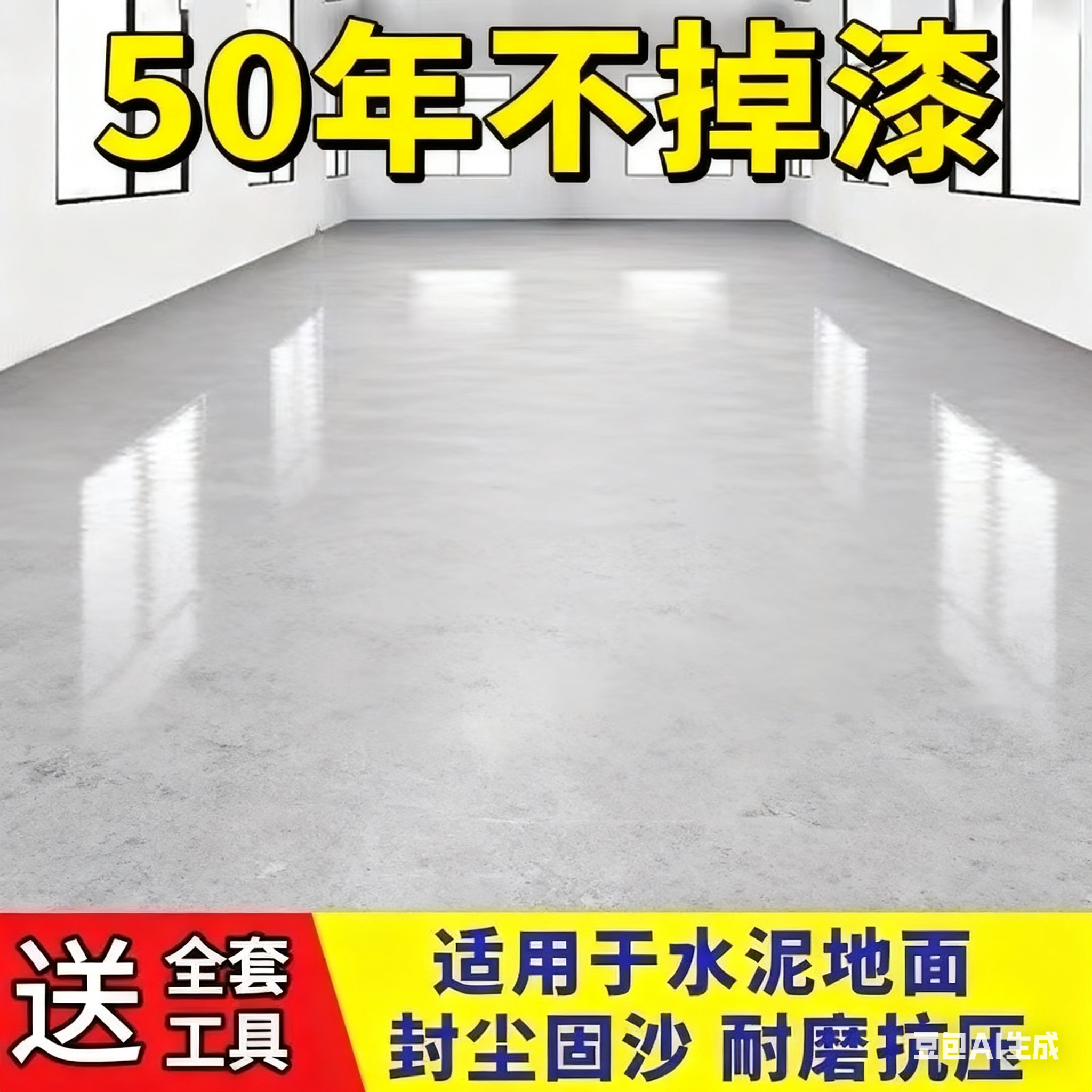 三合一地坪漆水性环氧室内外地面漆防滑耐磨无味水泥地板漆地坪漆