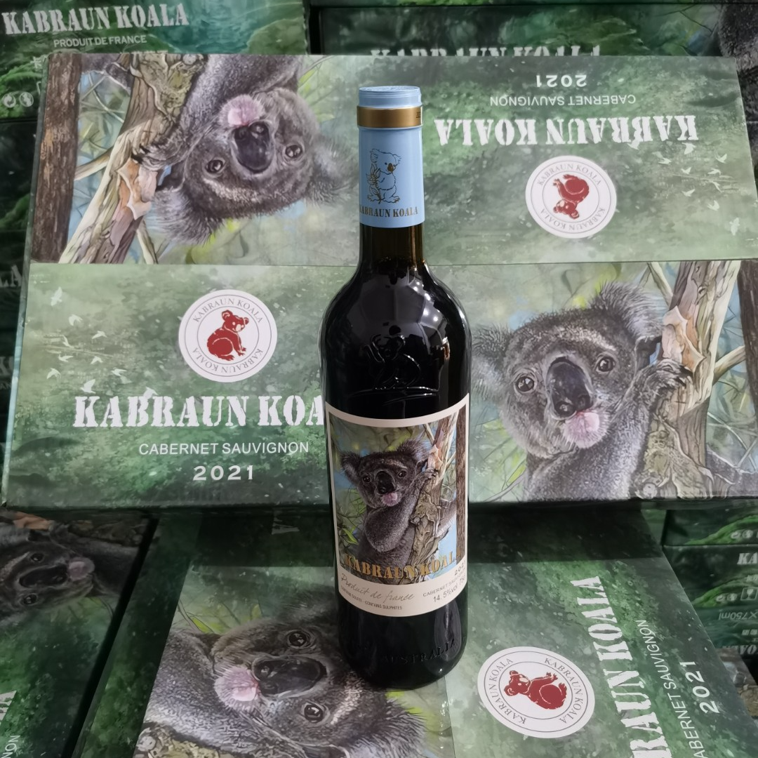 绿*森林考拉法国红酒卡尔布朗考拉葡萄酒法赤霞珠干红葡萄酒14.5°