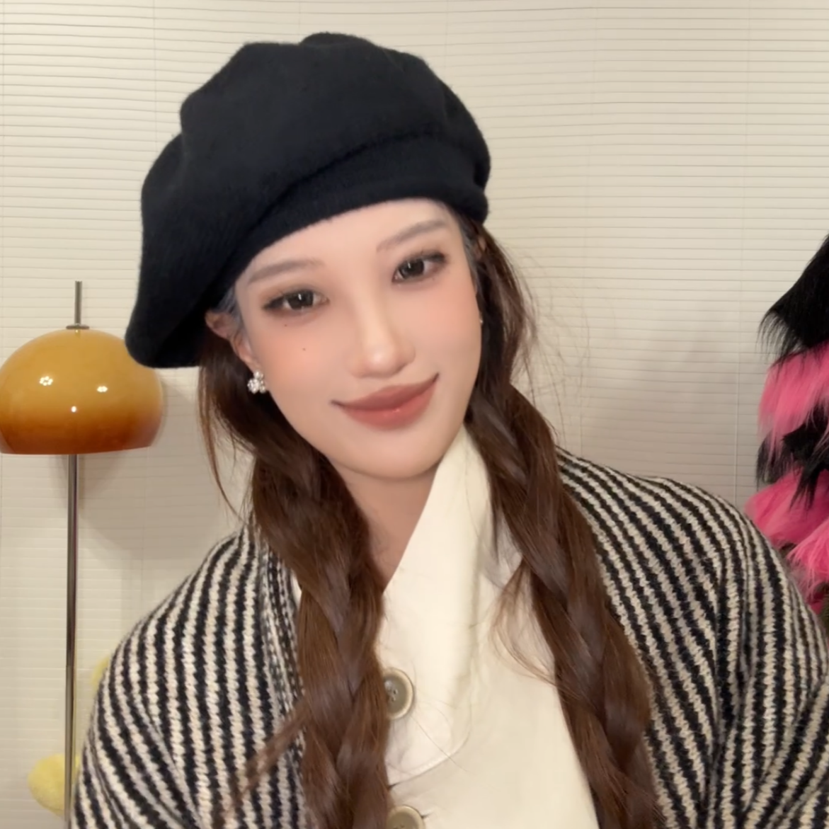 秋冬百搭王贝蕾帽！卷边针织贝雷帽超显脸小百搭大头围针织画家帽