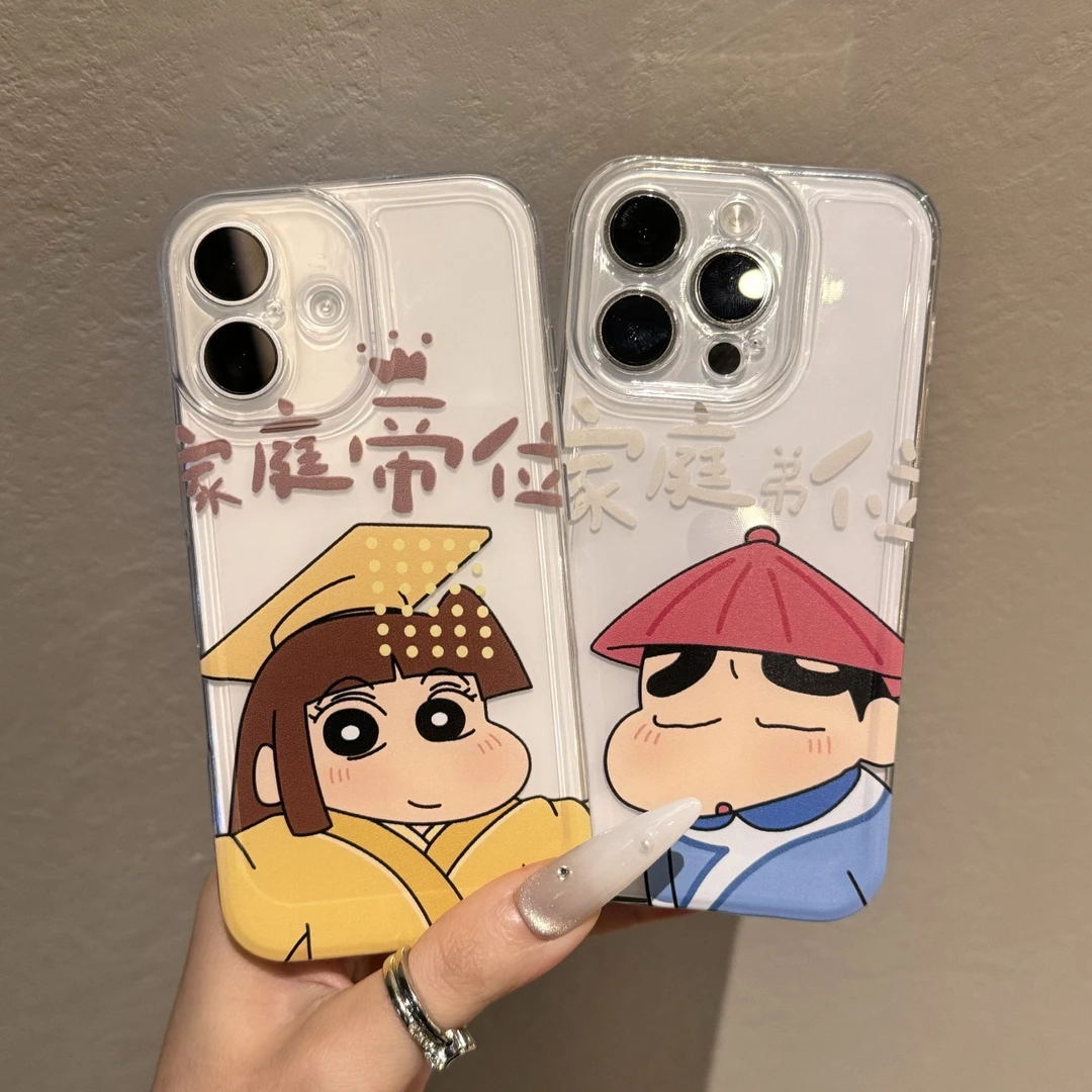 家庭弟位小新适用苹果16华为OPPO/VIVO透明insIQOO小米15情侣闺蜜