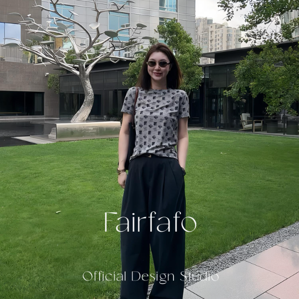 【四叶草印花短袖】夏季新款爆款韩系洋气轻薄T恤DT5ZB0771