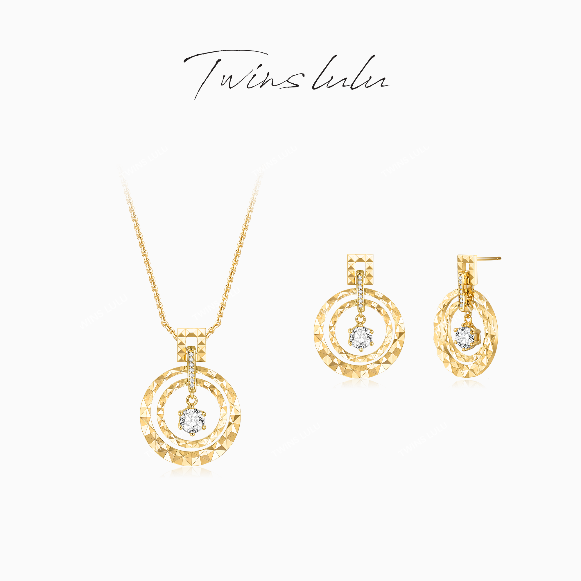 TWINS LULU 【波光影圈】新年款 百搭设计圆形肌理感项链TSJ7908