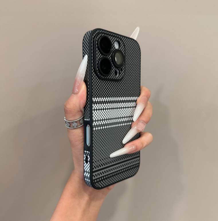 全包边凯夫拉纹适用iPhone16promax手机套17pro情侣15新款14软132