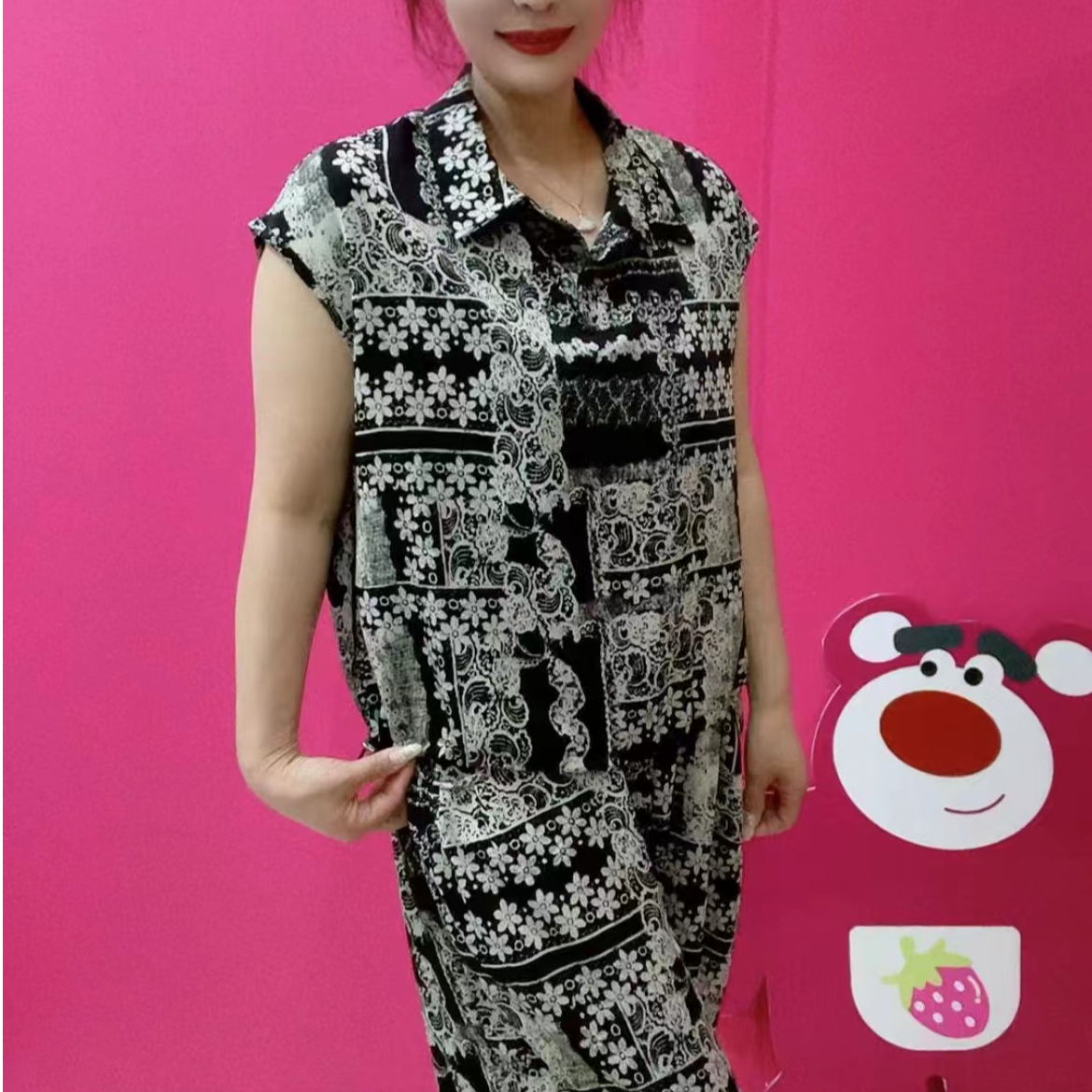 《直播同价》气质休闲洋气大码碎花夏季时尚百搭减龄妈妈装套装5
