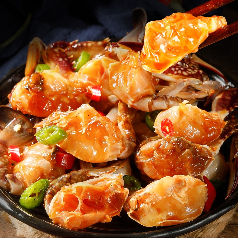 捞汁蟹块生腌呛蟹开罐即食500g*3桶生腌蟹