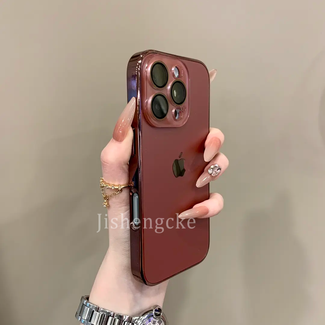 高级纳米磨砂暗红适用苹果16硬16promax手机壳个性15pro潮14/13新