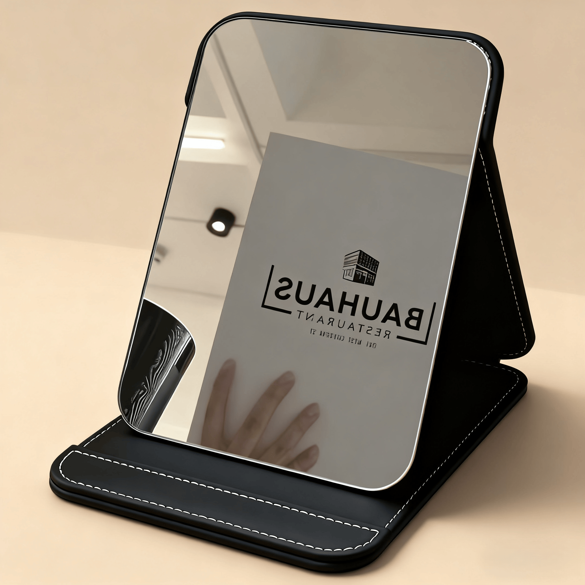 镜子化妆镜折叠化妆镜小号可爱随身镜可立学生宿舍高清桌面梳妆镜