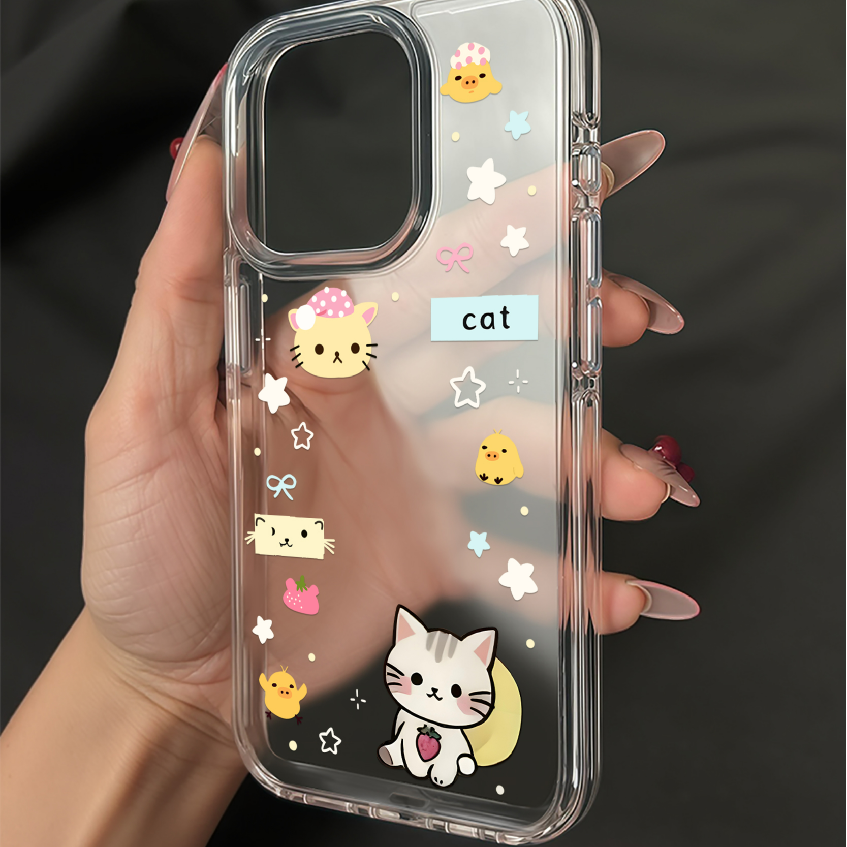 星星猫咪适用苹果iPhone17pro14小米15promax华为p80手机壳创意xr