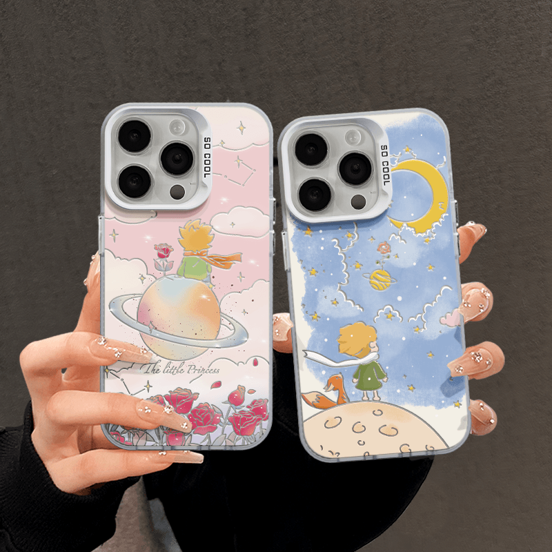 小王子适用iPhone16ProMax手机壳15/14新款13/12情侣11彩银xs简约