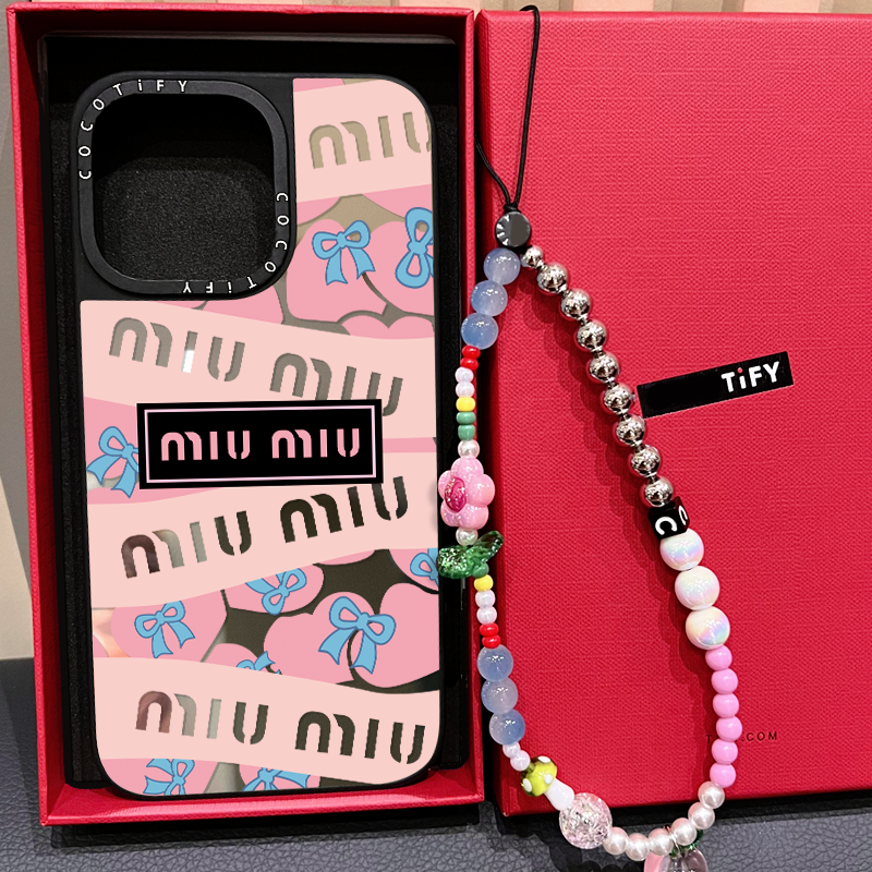 CASETi联名MIUMIU爱心适用iPhone苹果16promax壳13/12/16plus防摔