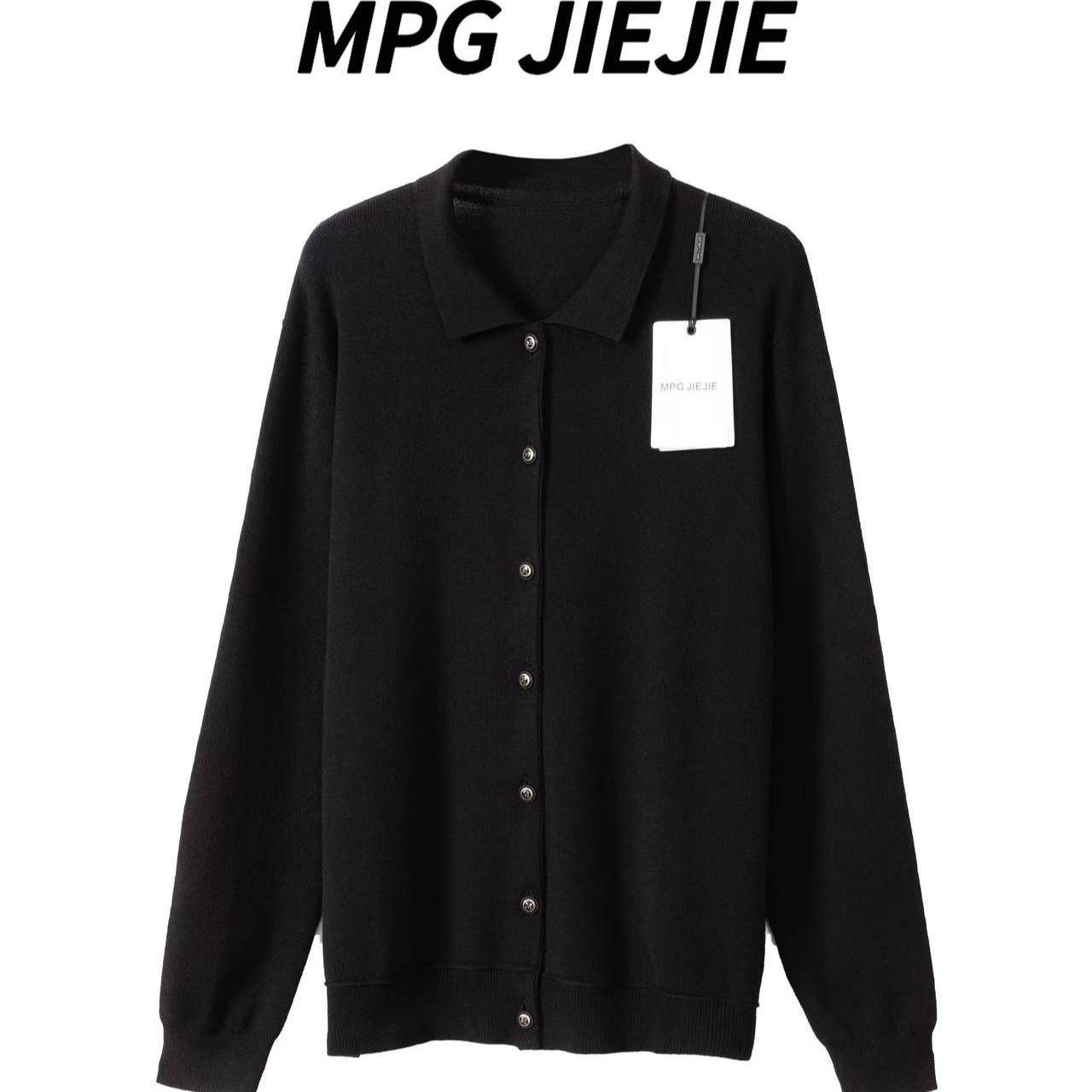 MPG JIEJIE【山间雾】25早秋polo领羊毛开衫