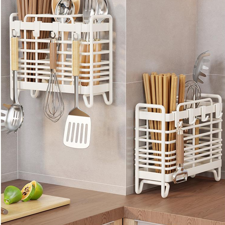 筷子收纳盒厨房筷子笼壁挂式筷笼家用新款勺子筷子篓筷子筒置物架