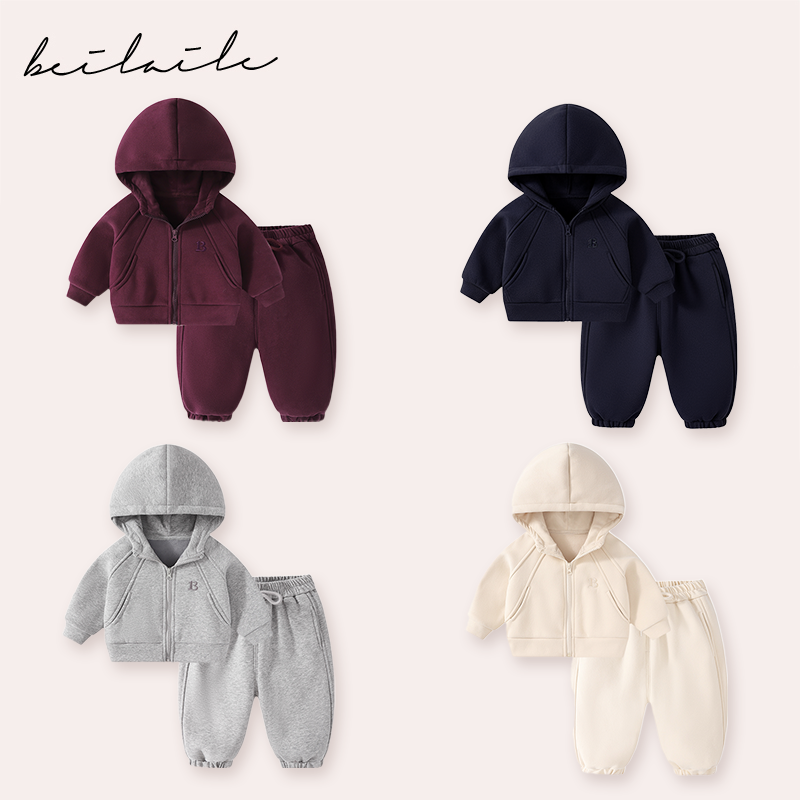 【奥粒绒连帽外套 小乐妈咪】婴儿衣服男童卫衣秋冬童软壳上衣I2 ZJ