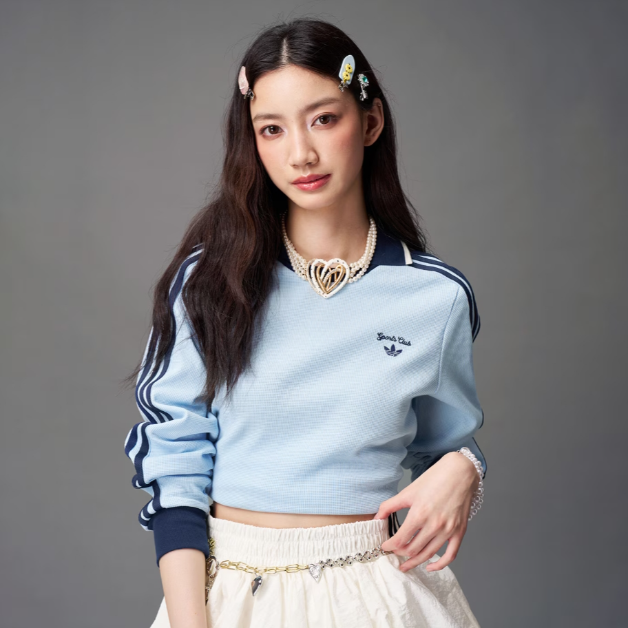 阿迪达斯三叶草 休闲百搭套头柔软舒适长袖POLO衫 JM8011