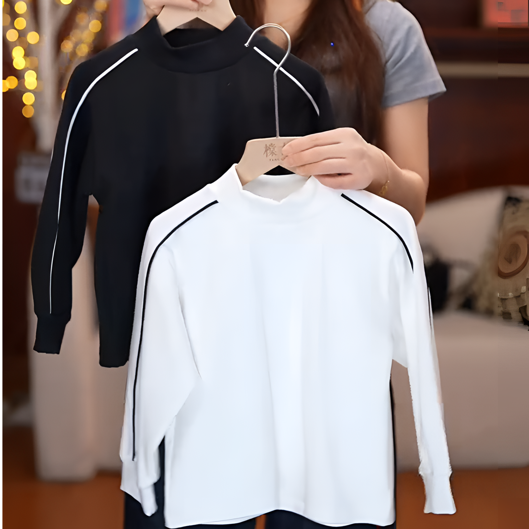 男童高级T恤2025秋冬新款中大童设计感时尚半高领打底衫秋冬上衣