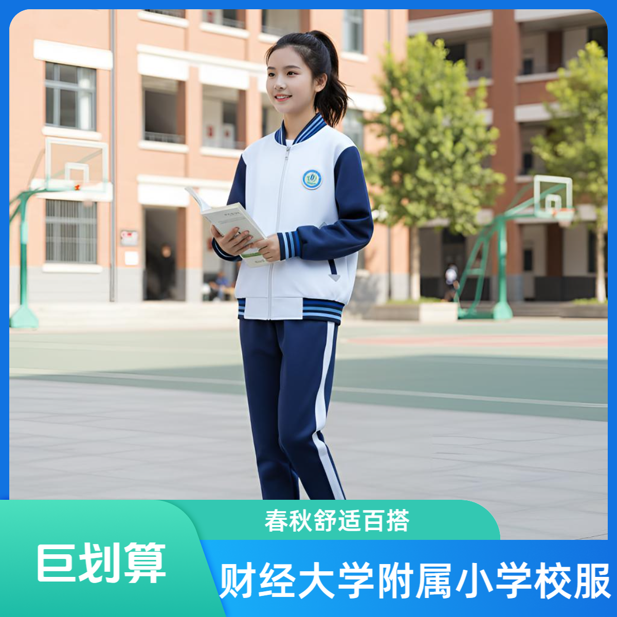 天津市财经大学附属小学 春秋季学生校服舒适宽松休闲时尚简约