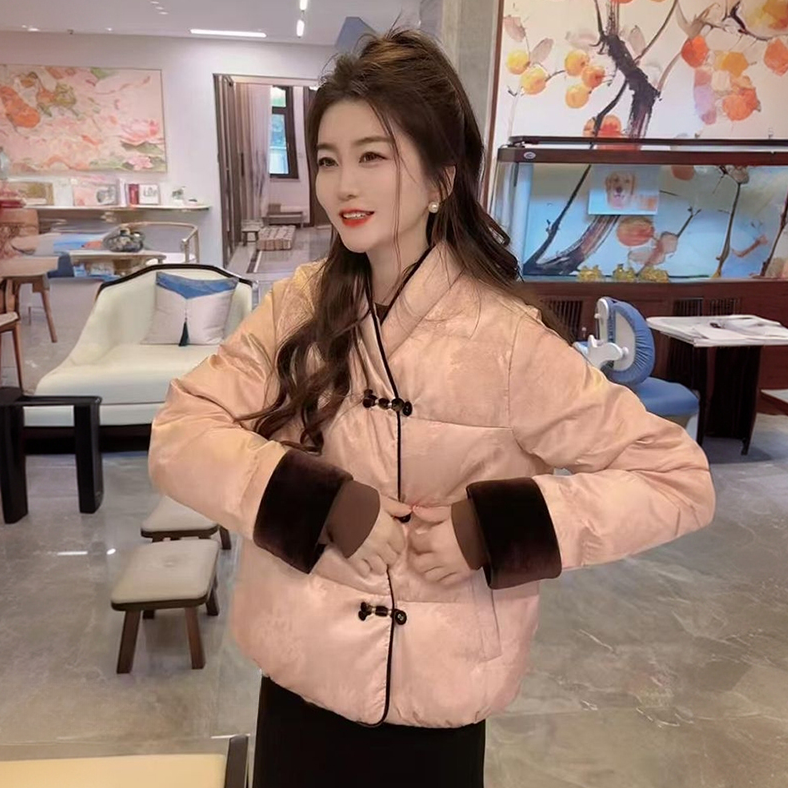 今年流行爆款新中式复古盘扣棉服女冬季新款加厚棉衣外套保暖上衣