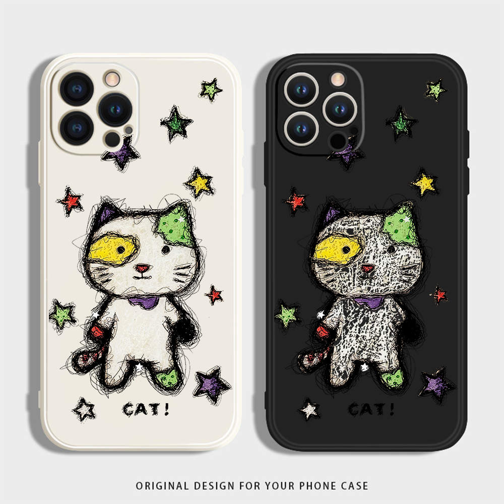 潦草星星小怪适用苹果16手机壳小米硅胶OPPO华为荣耀红米VIVO一加