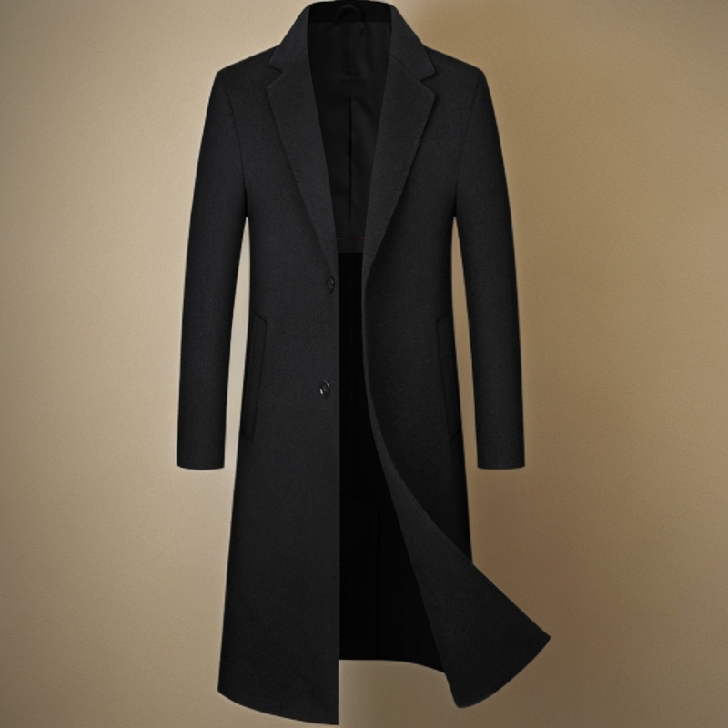ED高端款100%羊毛男士双面羊毛大衣中长款呢大衣商务休闲毛呢大衣