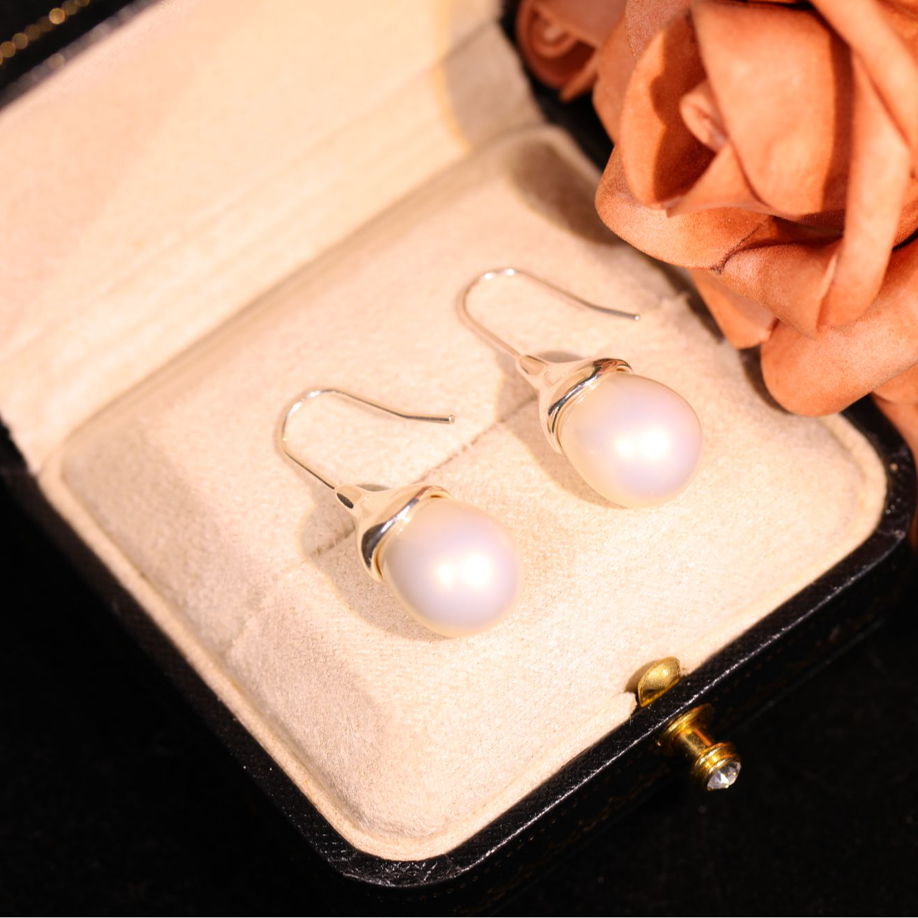 铜合金耳饰 【情怡】轻奢时尚气质百搭高级小众设计感耳饰RH1112