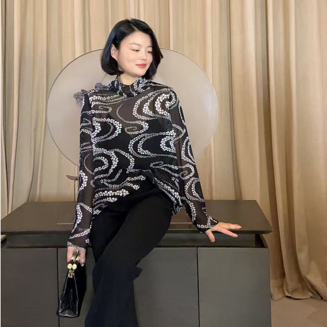 TANTAN 显瘦条纹百搭气质衬衫XD 2462