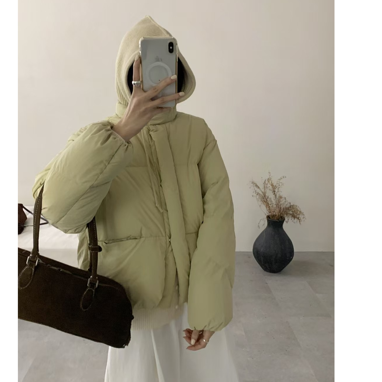 女士保暖秋冬潮流百搭 长短款羽绒服 时尚休闲连帽韩版羽绒服