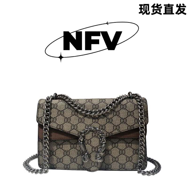 香港品牌老花酒神包女包链条轻奢时尚女2025新款女士女款女式包包