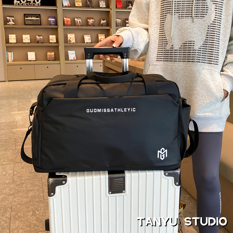 探屿大容量可扩展轻便旅行包便携登机包收纳行李袋手提斜挎健身包