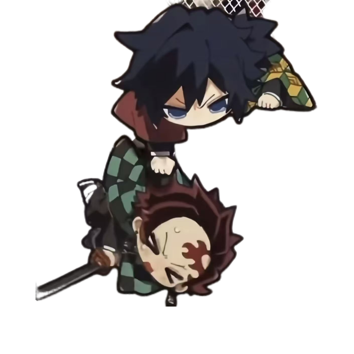 自制鬼灭之刃周边炭治郎富义勇冈创意亚克力坐姿立牌挂饰收藏送礼