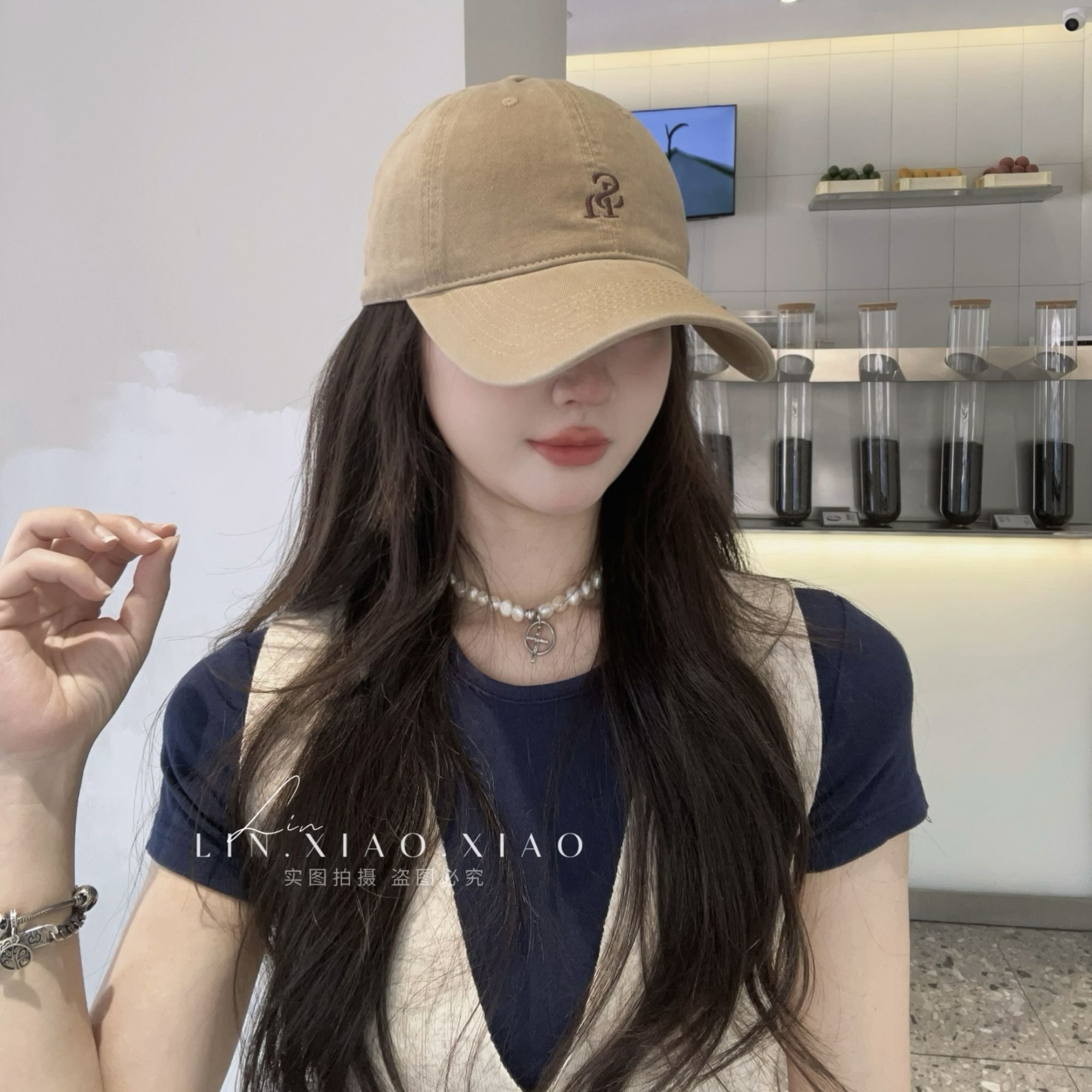 少量清库 新款字母刺绣SH加深加宽修饰脸型显脸小软顶棒球帽