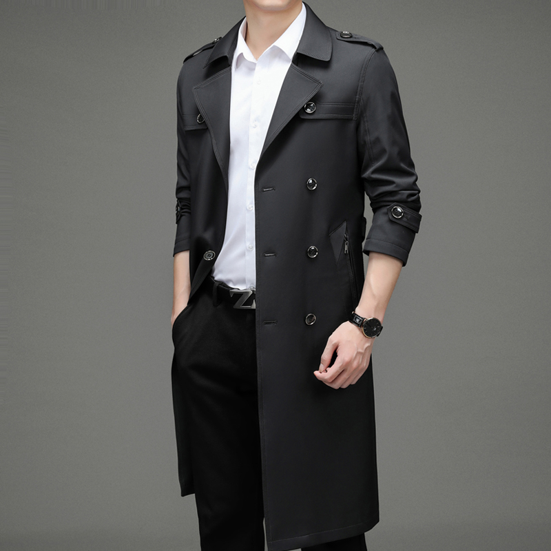 风衣男装2025年秋季秋季纯色