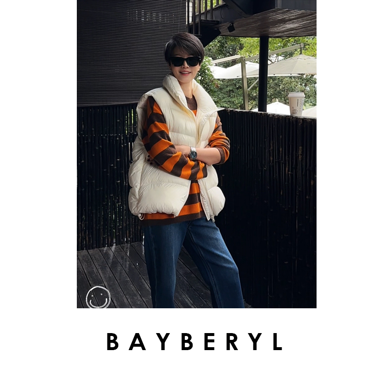 FF-BAYBERYL老贝泡芙马甲*立领百搭保暖秋无袖羽绒服YRF5I2602