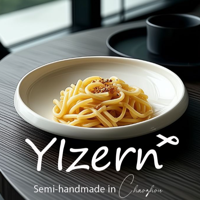 【一亨元宝盘】发财陶瓷餐具家用泡面碗夏季水果沙拉深碗维度浅盘子