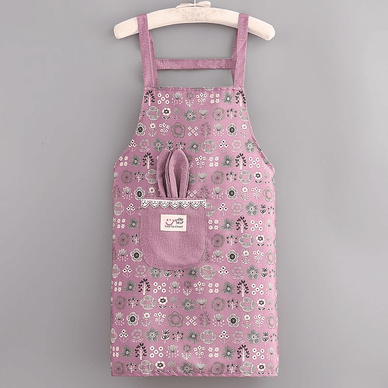 时尚耐磨舒适透气围裙防污家用厨房做饭罩衣上班工作服