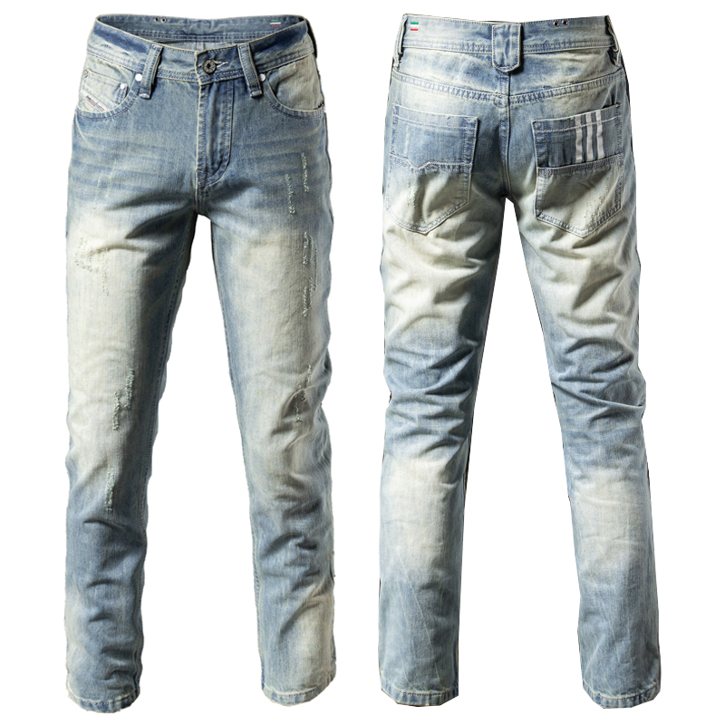 秋冬美式潮牌迪赛二次方印花长裤宽松直筒复古百搭时尚牛仔裤男士