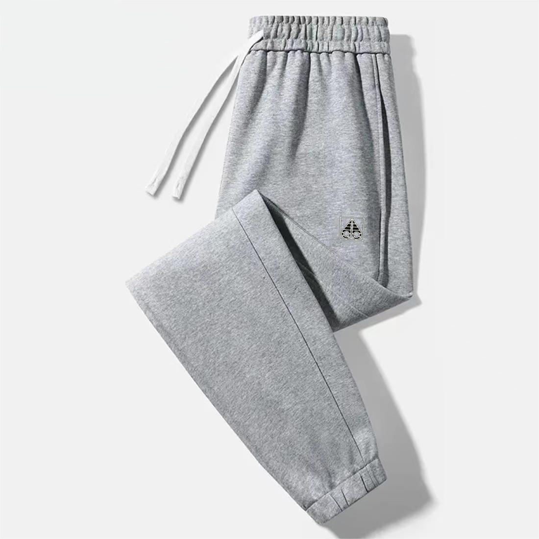 外贸原单华棉卫裤长裤束脚百搭时尚休闲裤舒适情侣刺绣DK方框剪刀