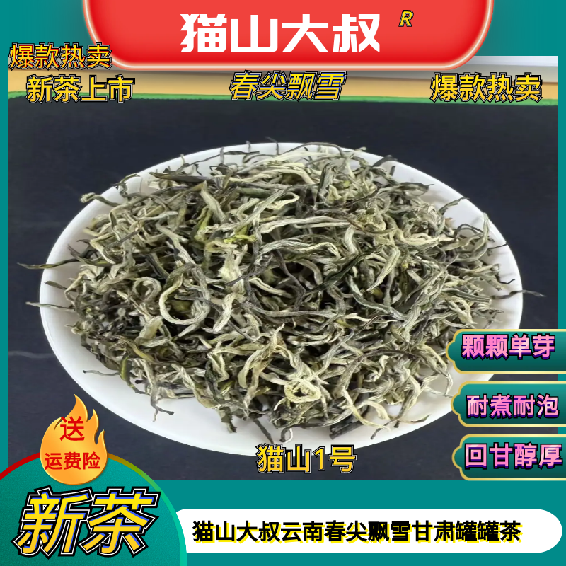 【安万推荐新猫山1号】2025年新茶云南春尖绿茶大芽陕西甘肃罐罐茶