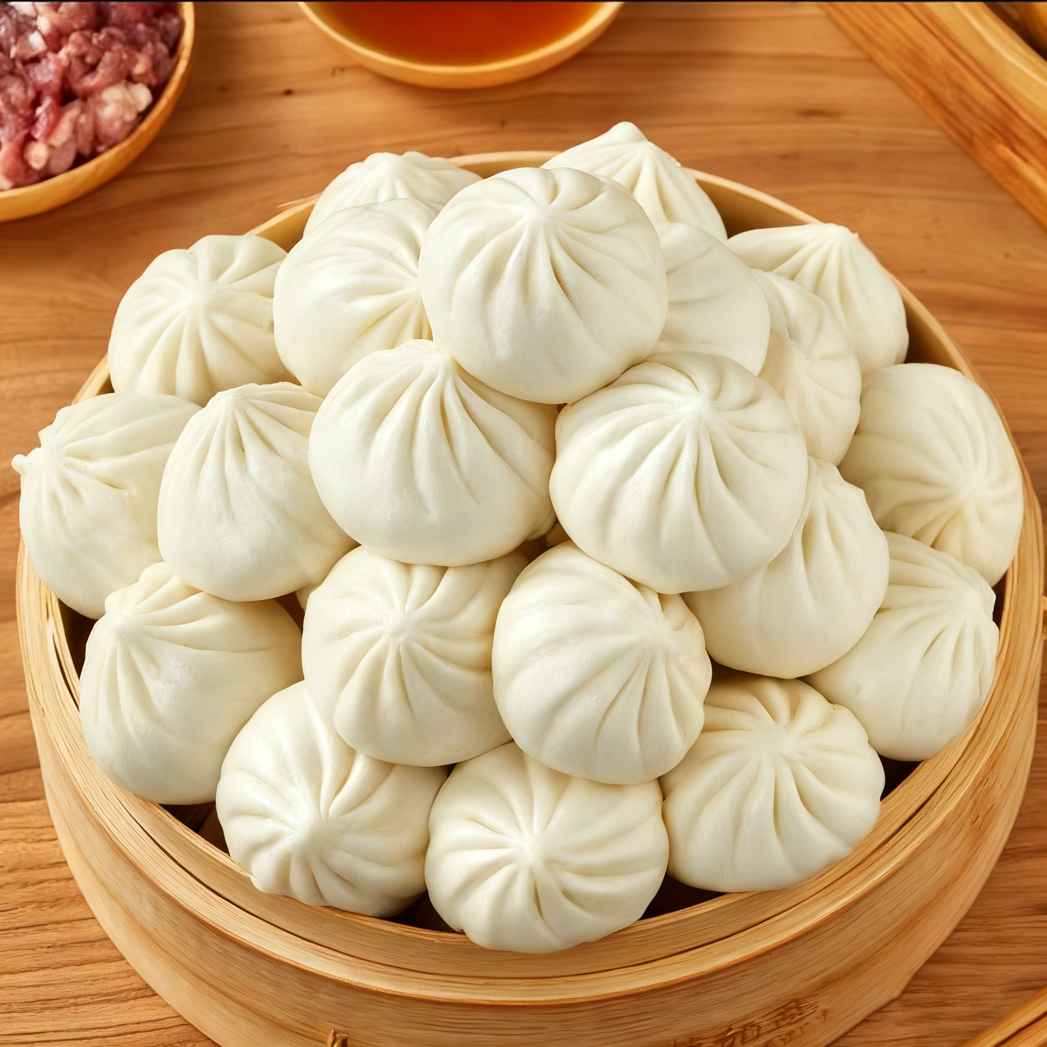 【到手100个】猪肉大葱小笼包速冻速食包子蒸包鸡肉400g/袋*5袋