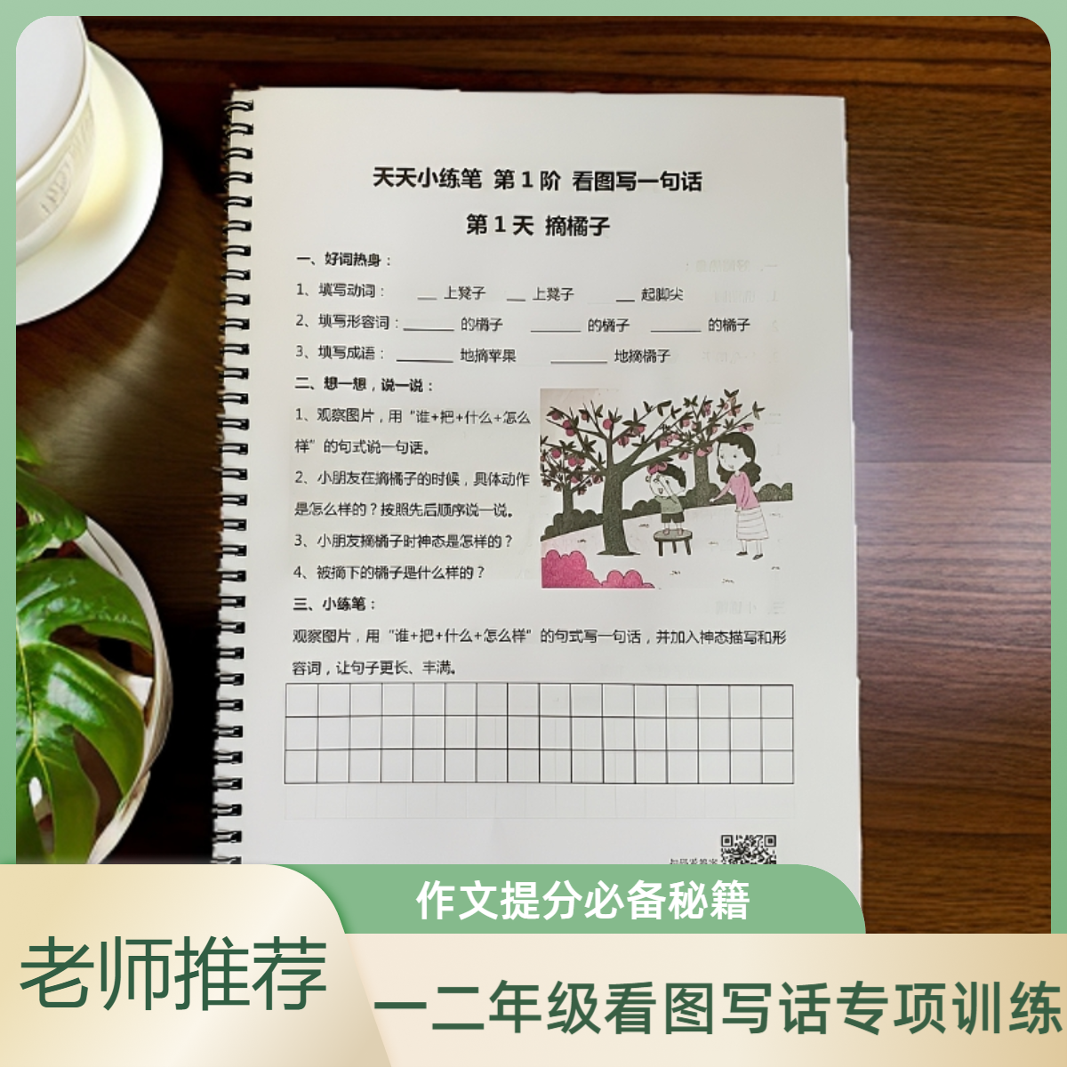 天天小练笔一二年级看图写话100篇基础专项训练练习本老师推荐