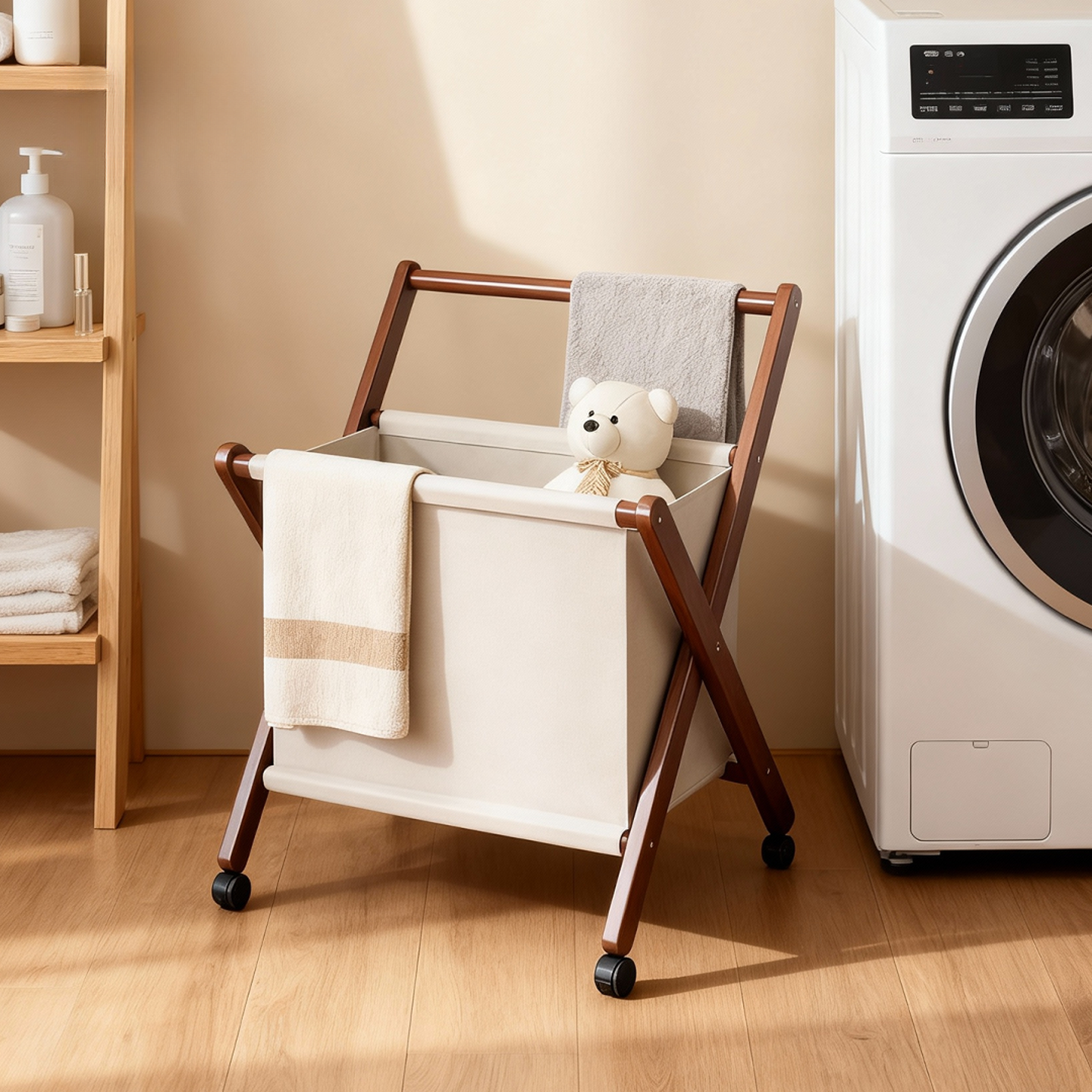 家用卫生间可移动脏衣篓可折叠带轮脏衣服收纳筐毛绒玩具收纳神器