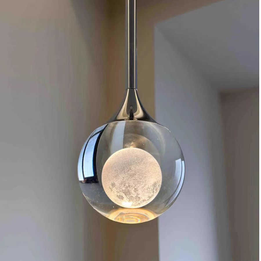 铭博现代简约卧室床头吊线灯客厅轻奢升降水晶灯极简吧台玄关灯具