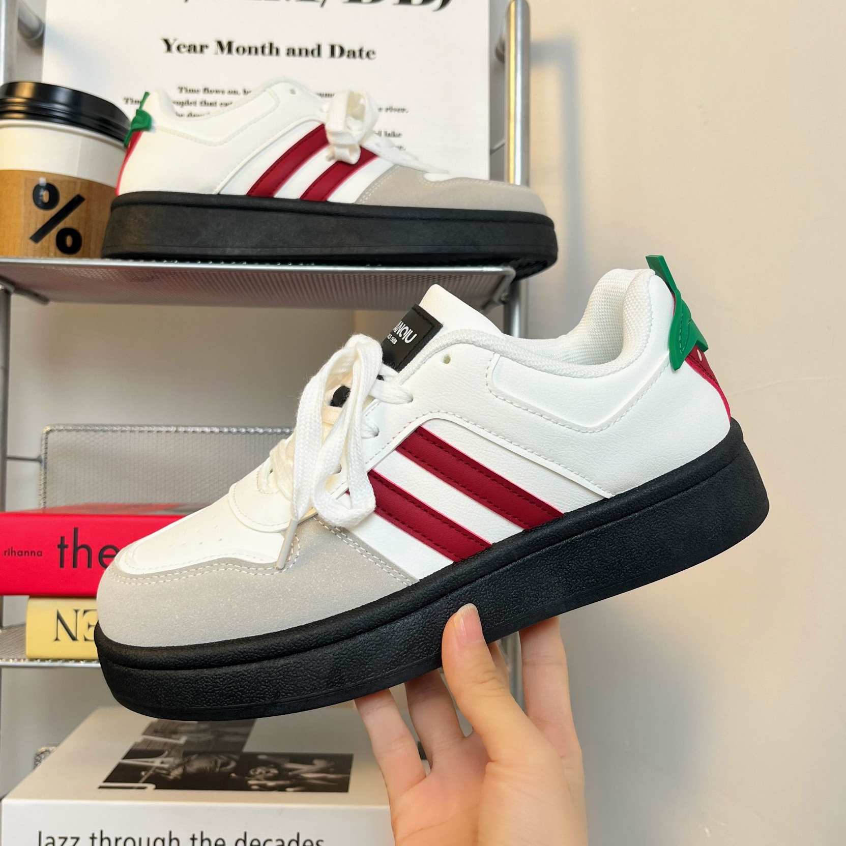 环球女鞋厚底百搭鞋小众德训鞋2026新款爆款休闲低帮板鞋小白鞋潮