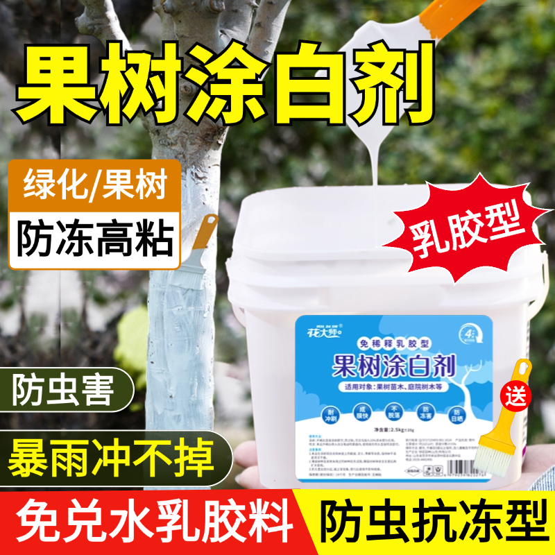 免稀释果树涂白剂防虫专用树干大树柑橘冬季园林植物防冻树干刷白