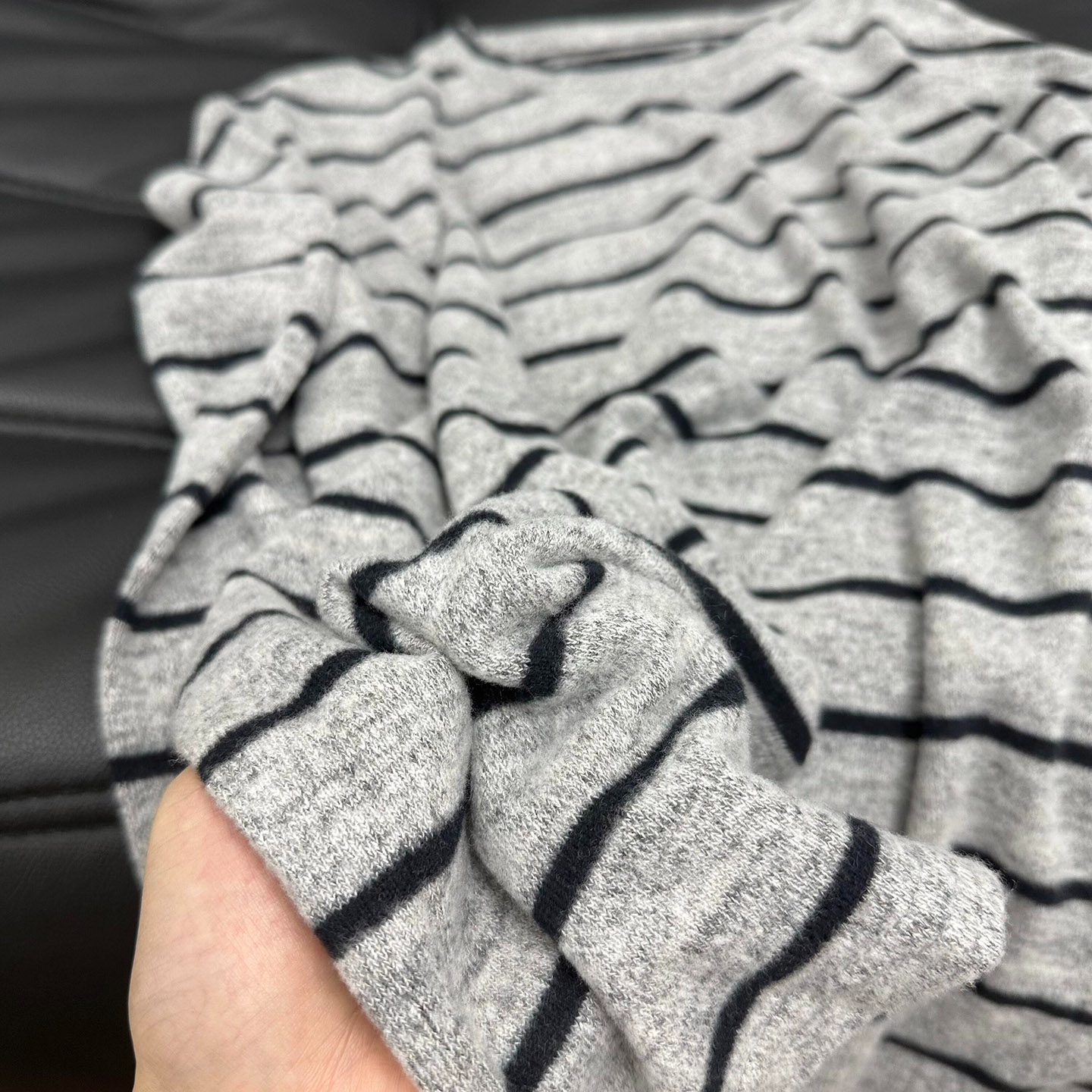 好看不单调~早秋通勤穿搭女慵懒风chill撞色条纹长袖T恤休闲上衣