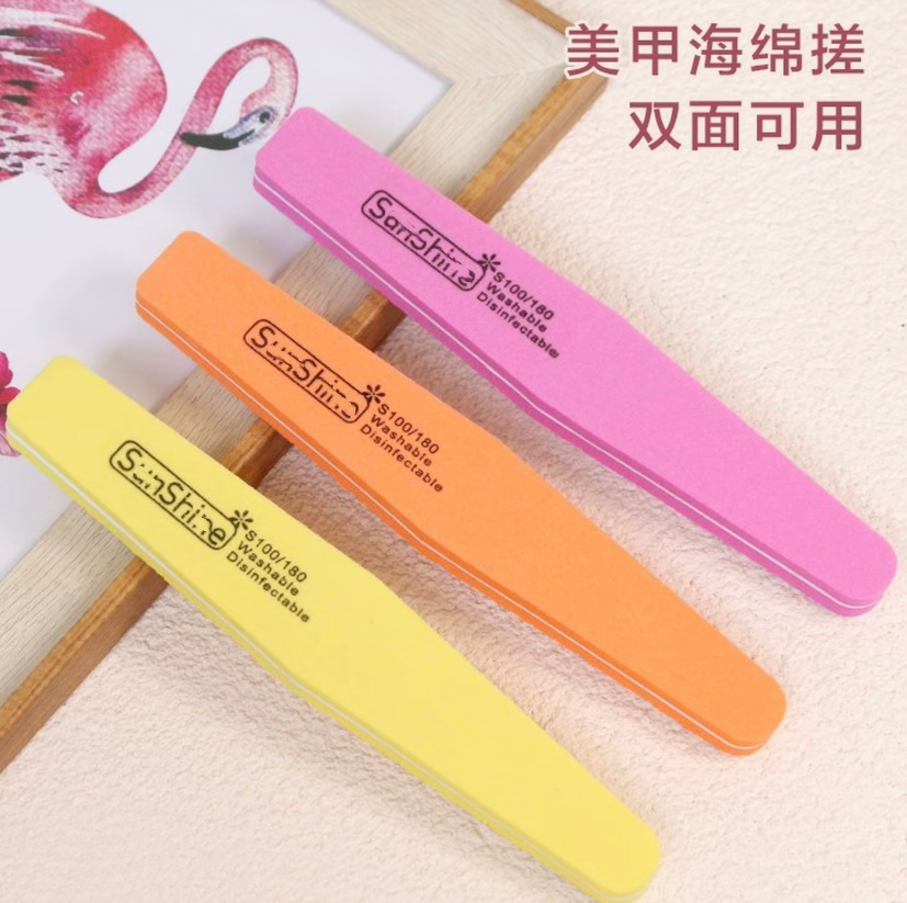 耐用美甲海绵搓条专业刻磨甲面修型打磨抛光指甲工具修甲修形锉条