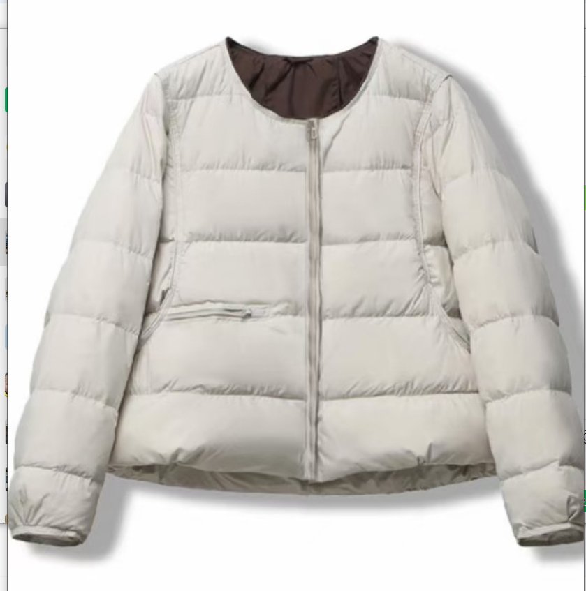 9.0 白鸭绒方圆领短款羽绒保暖女士冬季时尚