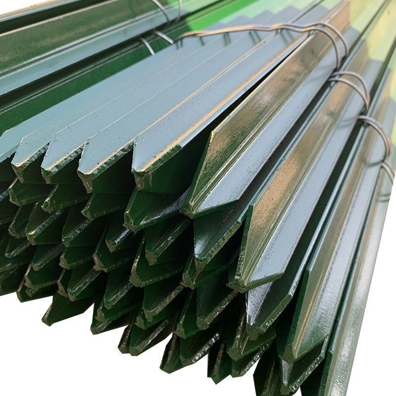 户外三角铁实心立柱铁丝网围栏杆防锈牛栏网柱Y型铸铁尖柱养殖